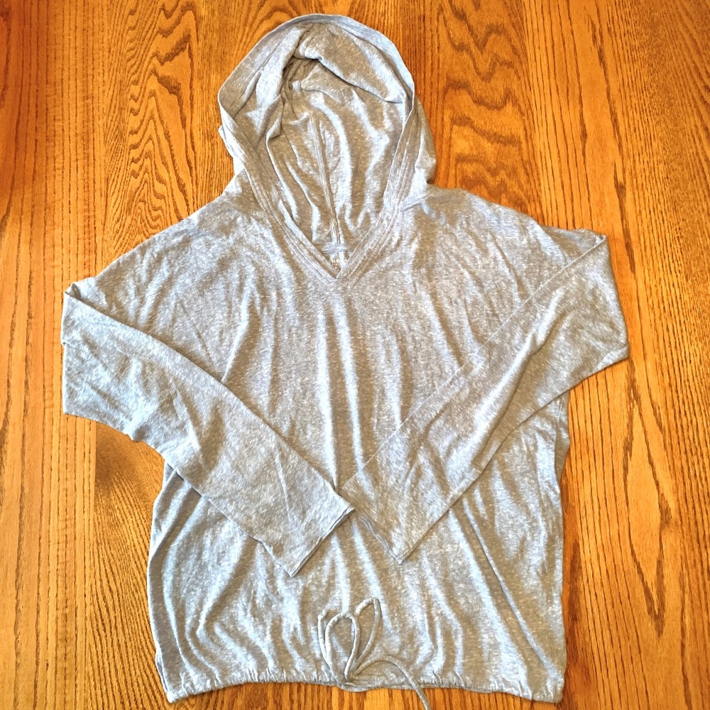 "Sonoma" hooded shirt, lt. blue, drawstring waist, L